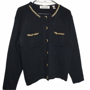 Black Gold Chain Sweater